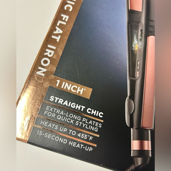 New Conair InfinitiPRO rose gold ceramic flat iron 1 inch, extra long plate - Picture 3 of 6